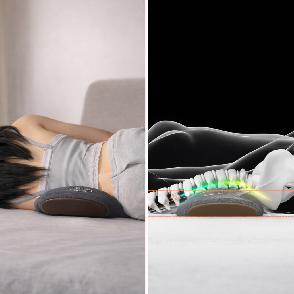 Routine Jour & Nuit — Masseur + Coussin Ergonomique