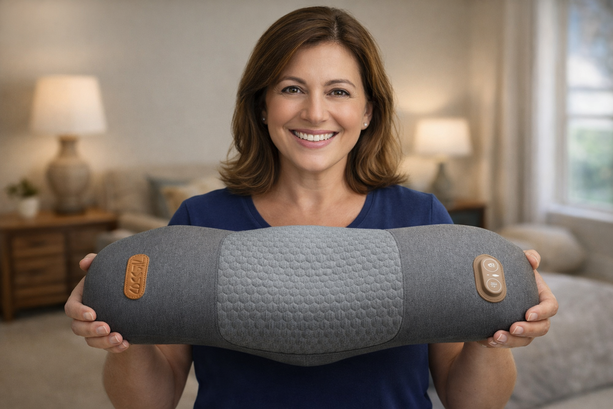 Masseur dos chauffant 3-en-1 Chaleur & vibration pour soulager les tensions