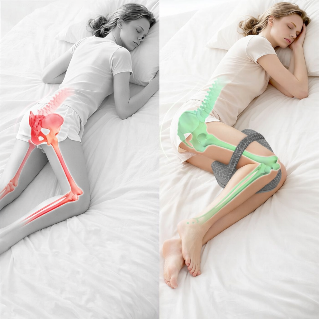 Coussin de genoux ergonomique – Alignement & confort pendant le sommeil