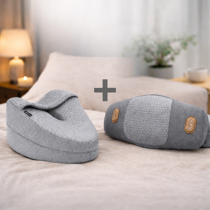 Routine Jour & Nuit — Masseur + Coussin Ergonomique